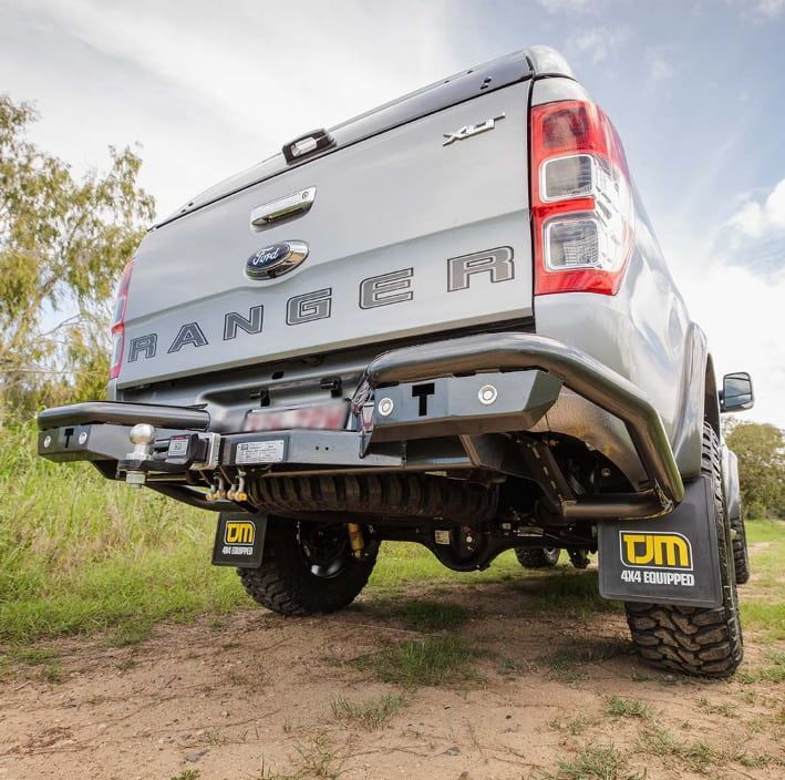 Rear View of a Silver Ford Ranger Pickup Truck — TJM Albury Pty Ltd in South Albury, NSW