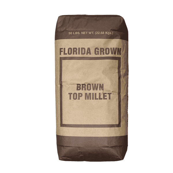 Florida Grown Brown Top Millet seeds packaging