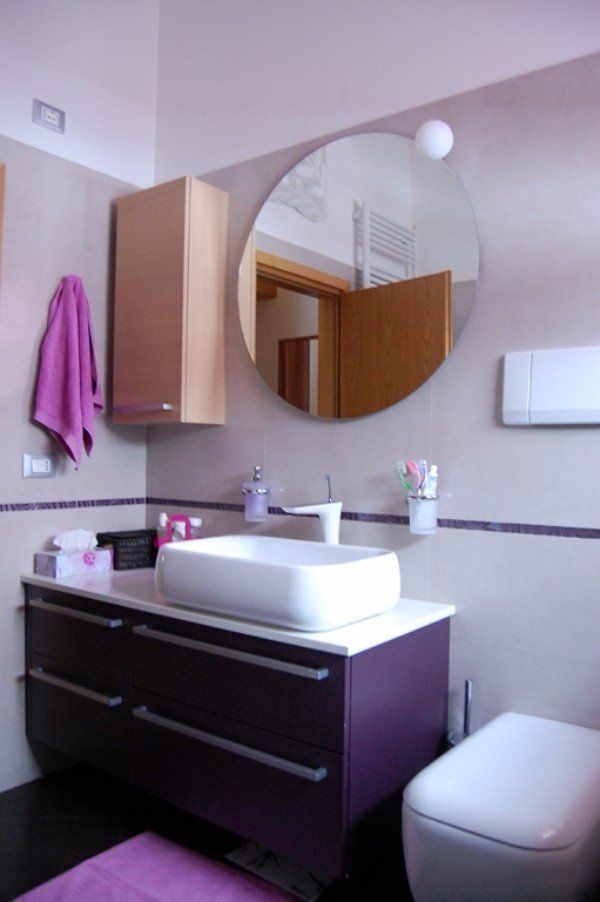 poggia lavabo laccato viola