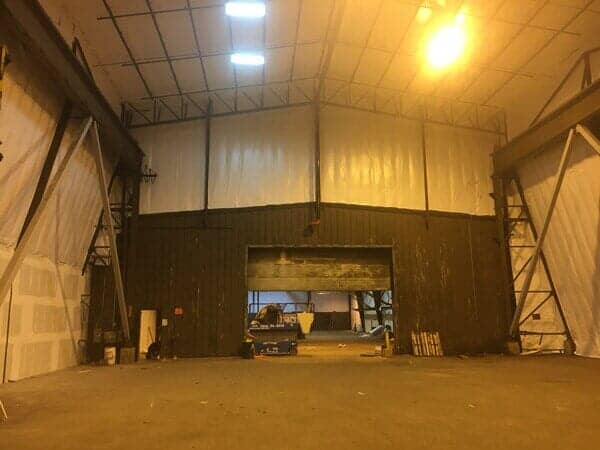 Warehouse Door on Progress — Insulation in Tangent, OR