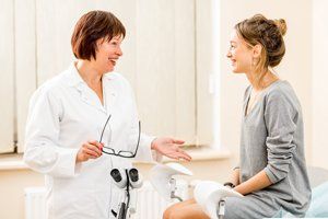 Gynecology Services — Doctor Giving A Handshake To Patient in Laredo, TX