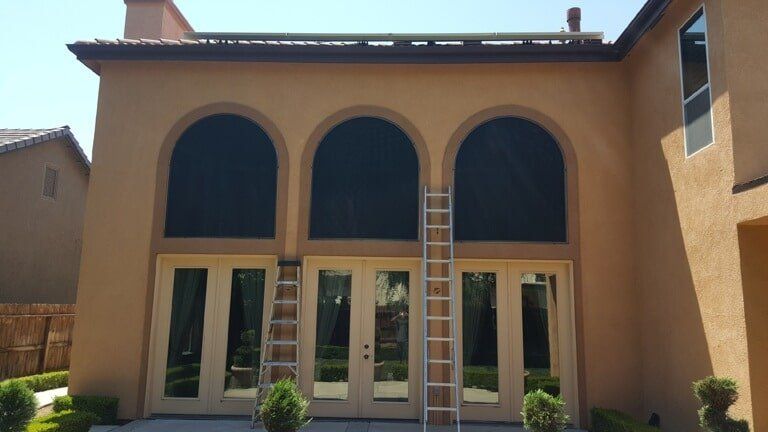 House with Solar Screens — Fresno, CA — Central Valley Glass