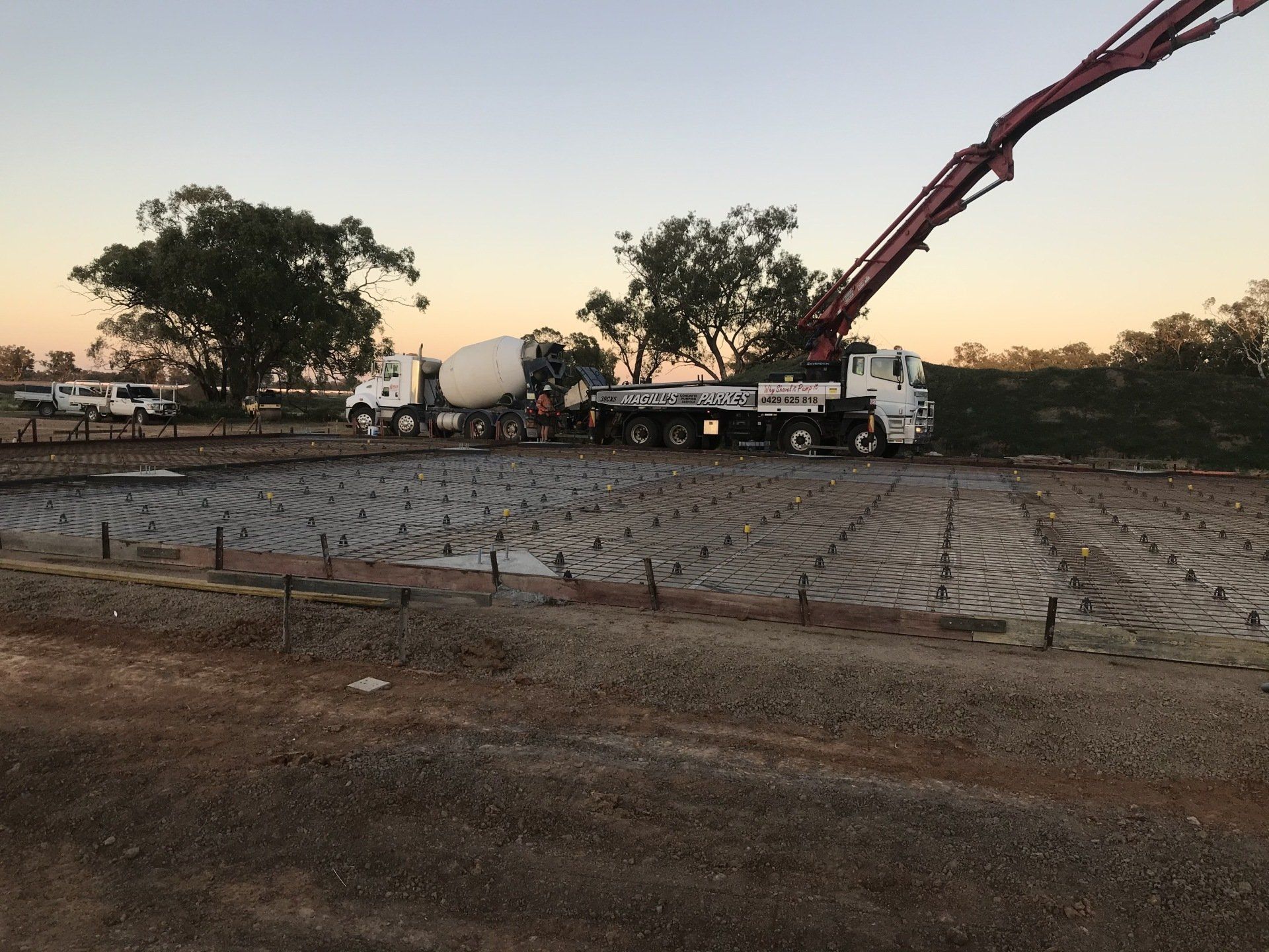 Men Building a Concrete Slab - Building & Excavation in Narromine, NSW