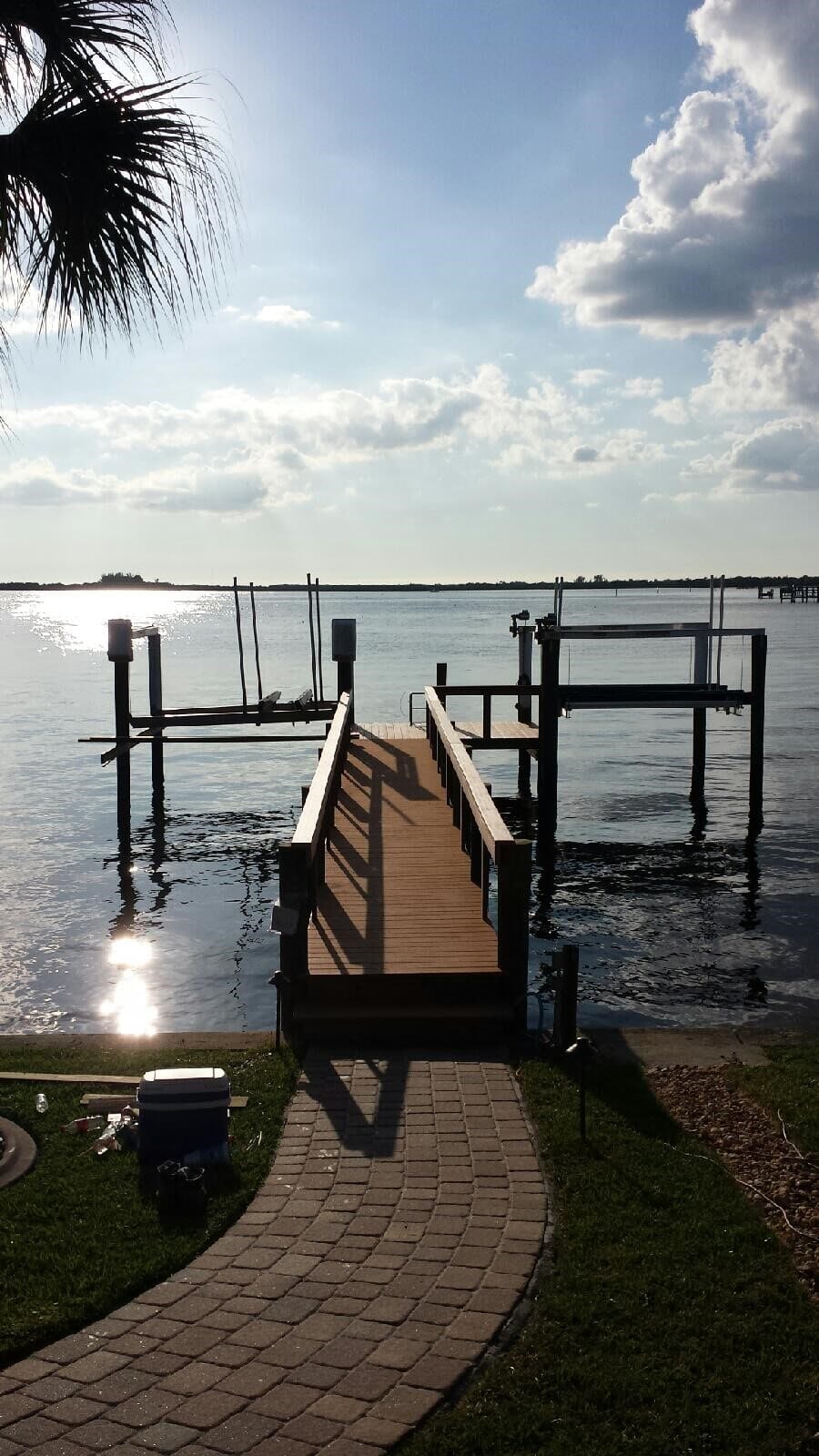 Composite Dock with 2 Boat Lifts