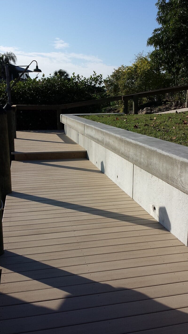 Concrete Seawall with Composite Dock