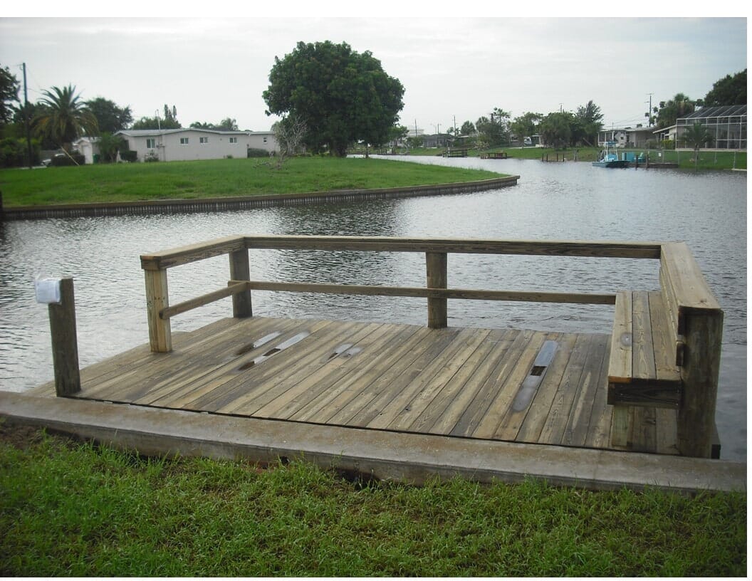Custom built in bench and handrail