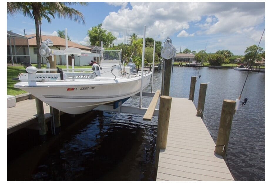 Golden SeaDrive Model with Custom Wraparound Dock