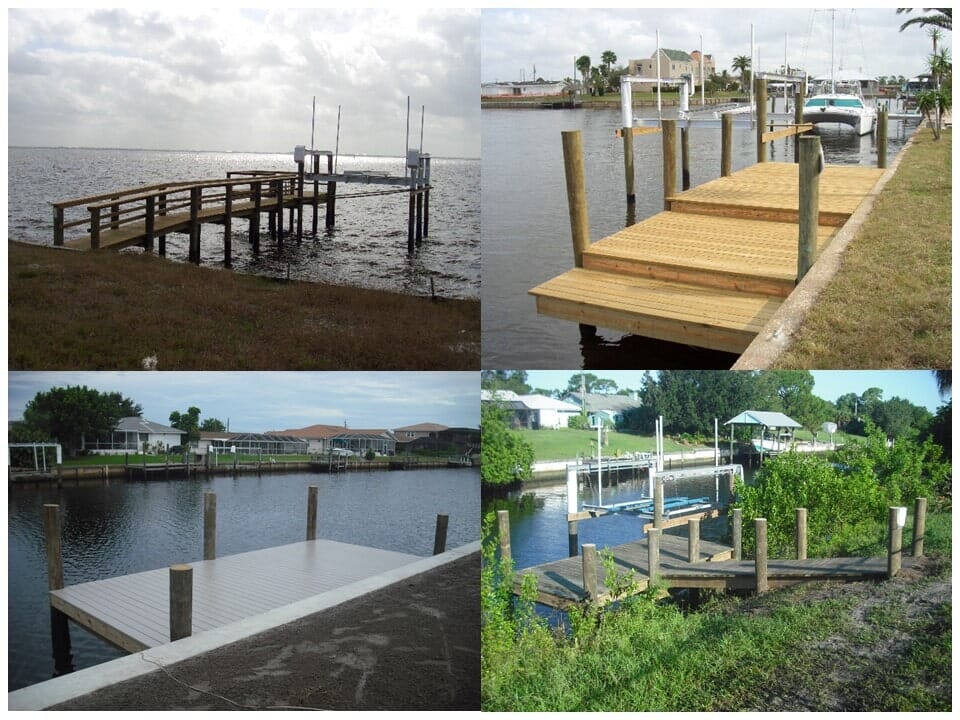 Many varieties of in house designed docks