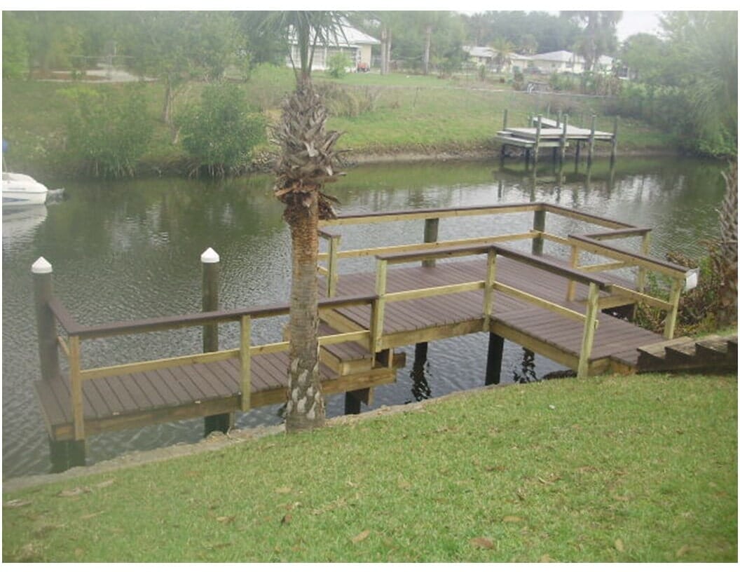 Natural Bank Wood Dock