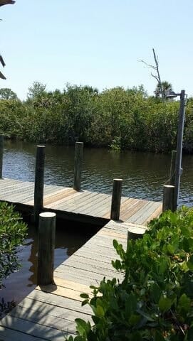 Natural Bank Wood Dock