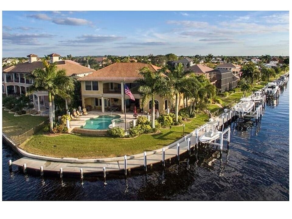 Poured in place custom designed concrete dock