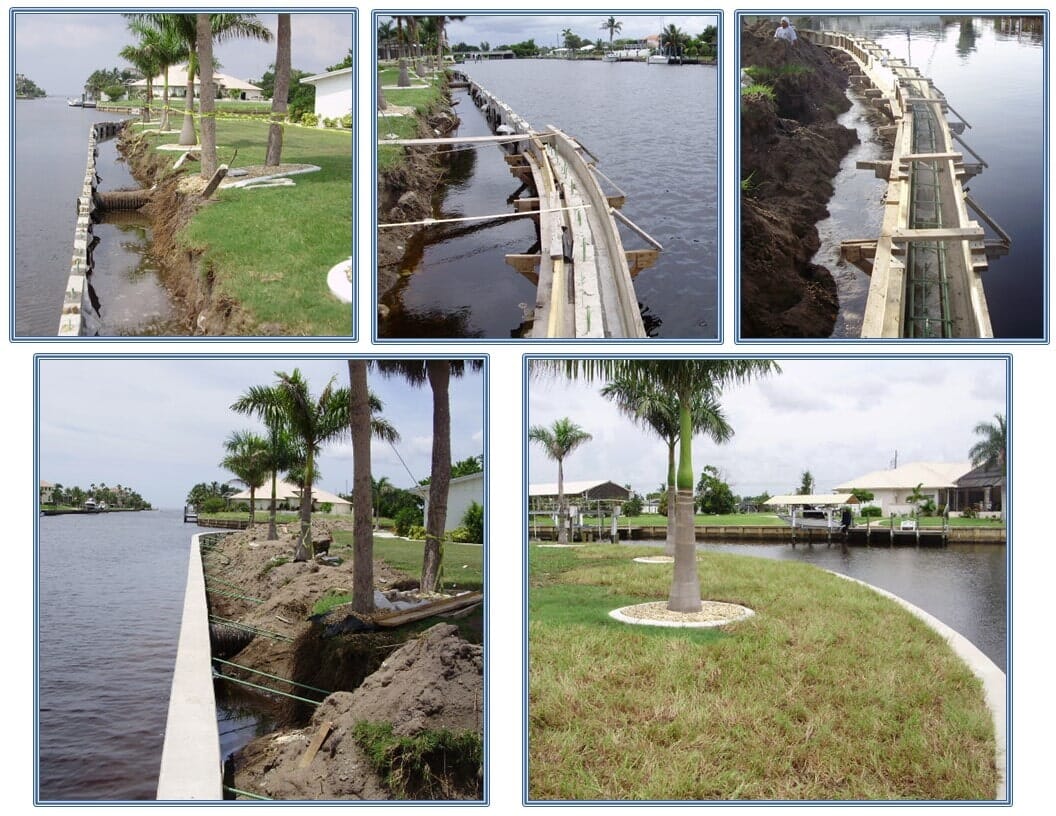 Concrete Seawall with Composite Dock