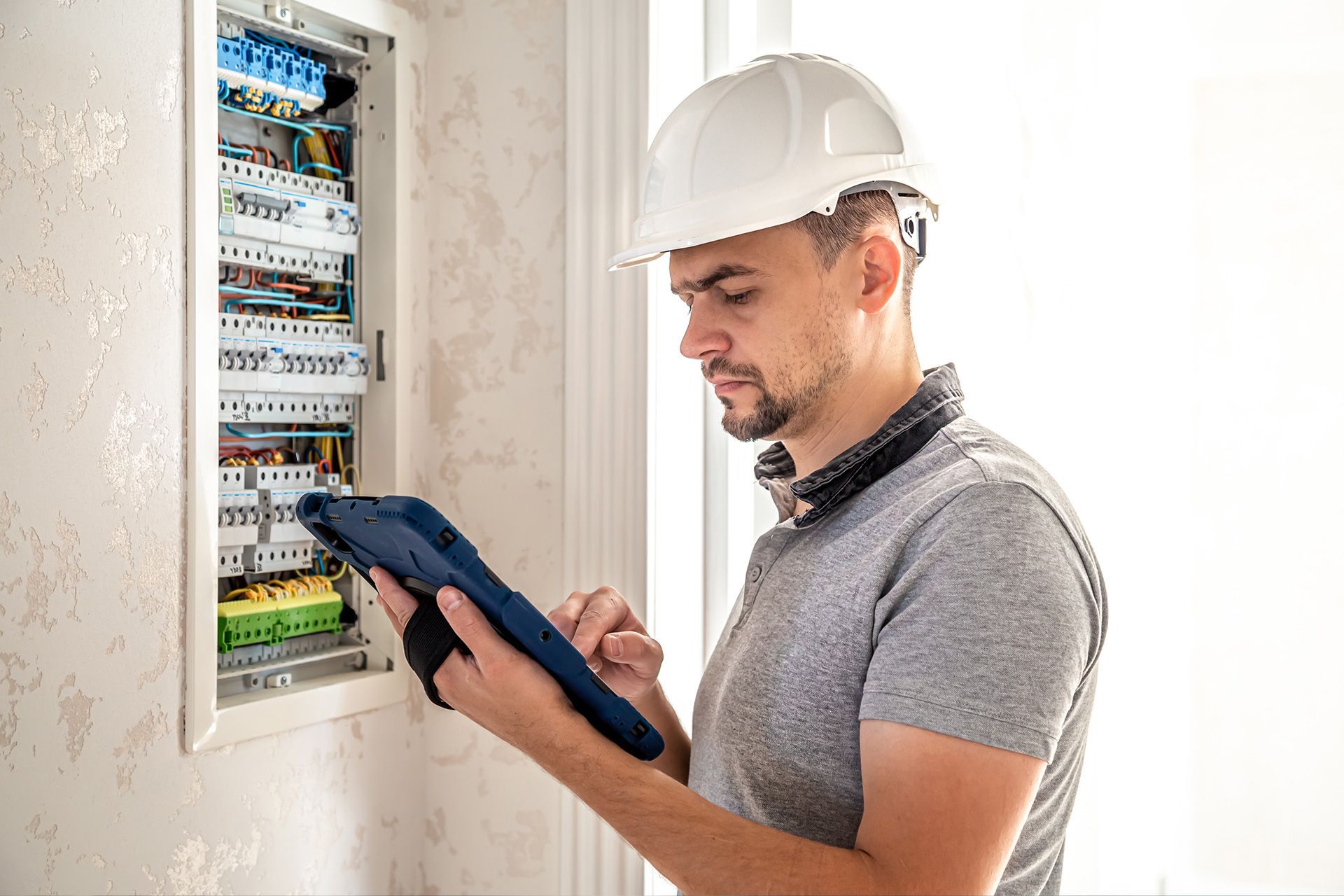 Home Electrical Inspection In Progress 