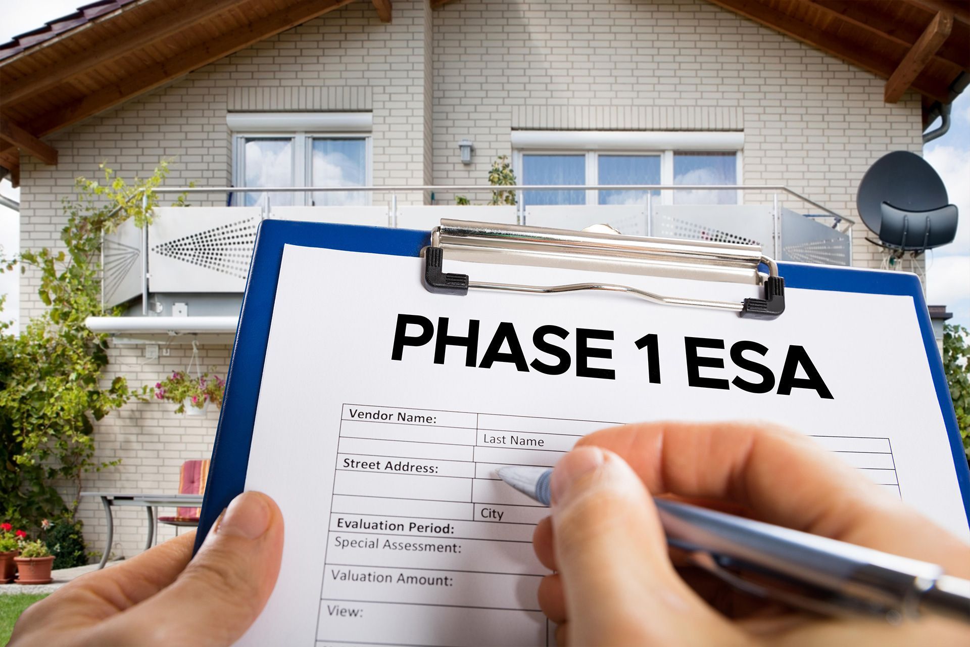 Phase 1 Environmental Site Assessment inspection on property