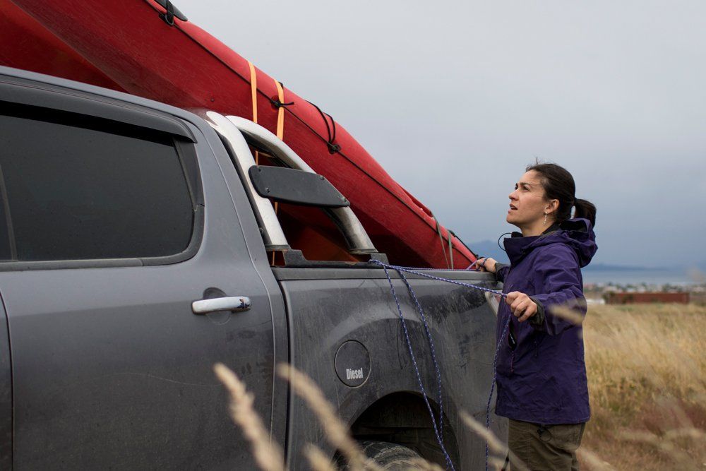 Securing A Kayak To A Pick Up Truck — Ogden, UT — Sam T Evans Pickup Cover & Trailer Sales
