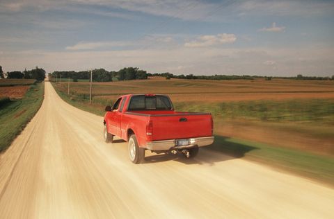 Red Pick Up Truck — Ogden, UT — Sam T Evans Pickup Cover & Trailer Sales