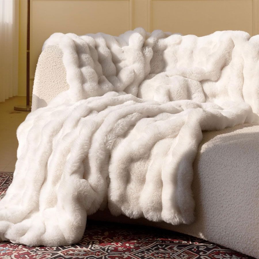 L'Agraty Fuzzy Bubble Blanket and cozy and comfort Valentine's Day gift for the woman in your life who doesn't wear jewelry