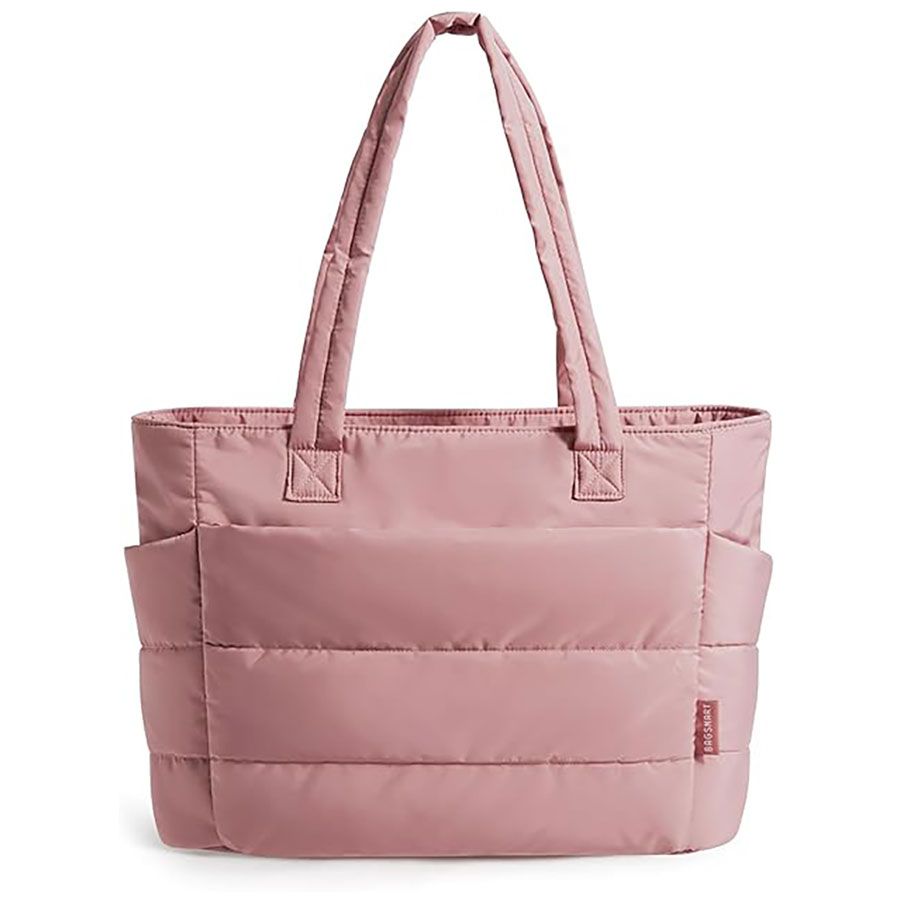 BAGSMART Puffy Tote in pink a practical Valentine's Day gift for women who don't wear jewelry