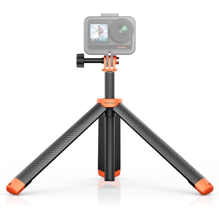 Floating selfie stick for go pro type cameras and an essential gift for people and couples who love the outdoors and love to camp