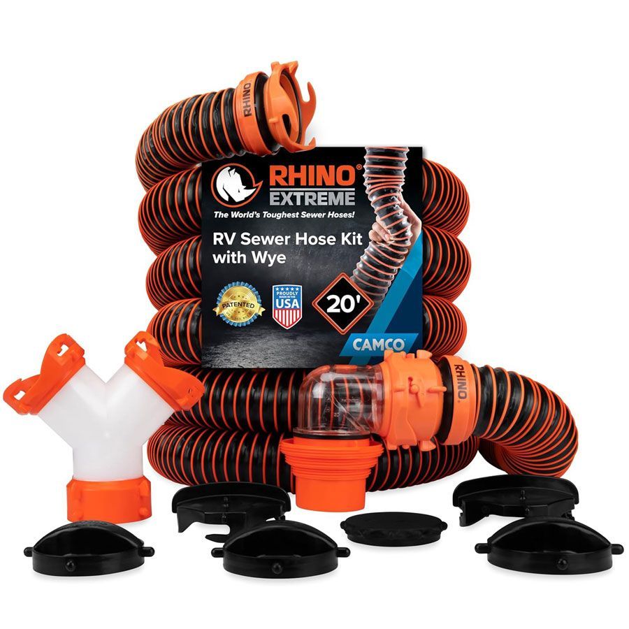 rv trailer camper sewer hose kit for camper tank dumping