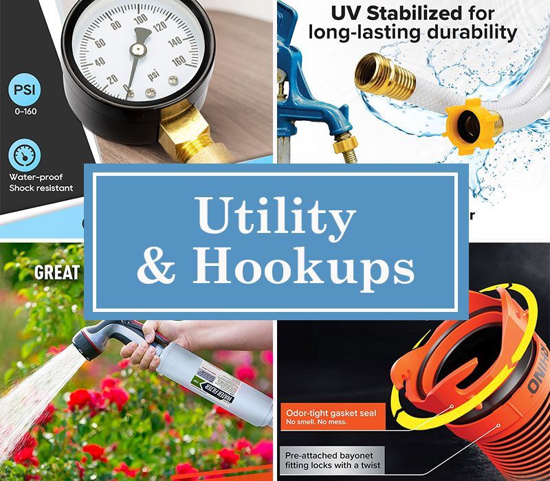 essential utility and rv trailer camper hookup products for camping beginners
