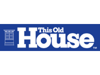 A blue and white logo for this old house