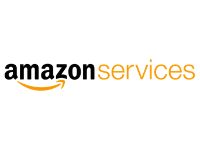 Amazon services logo on a white background