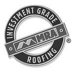 A black and white logo for investment grade roofing.