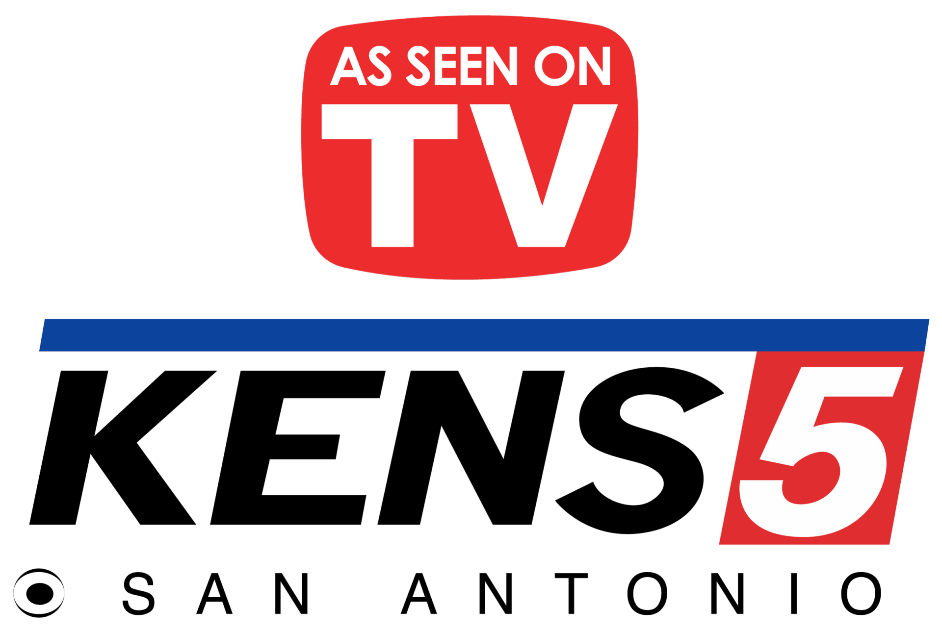 A logo for kens 5 san antonio is shown on a white background