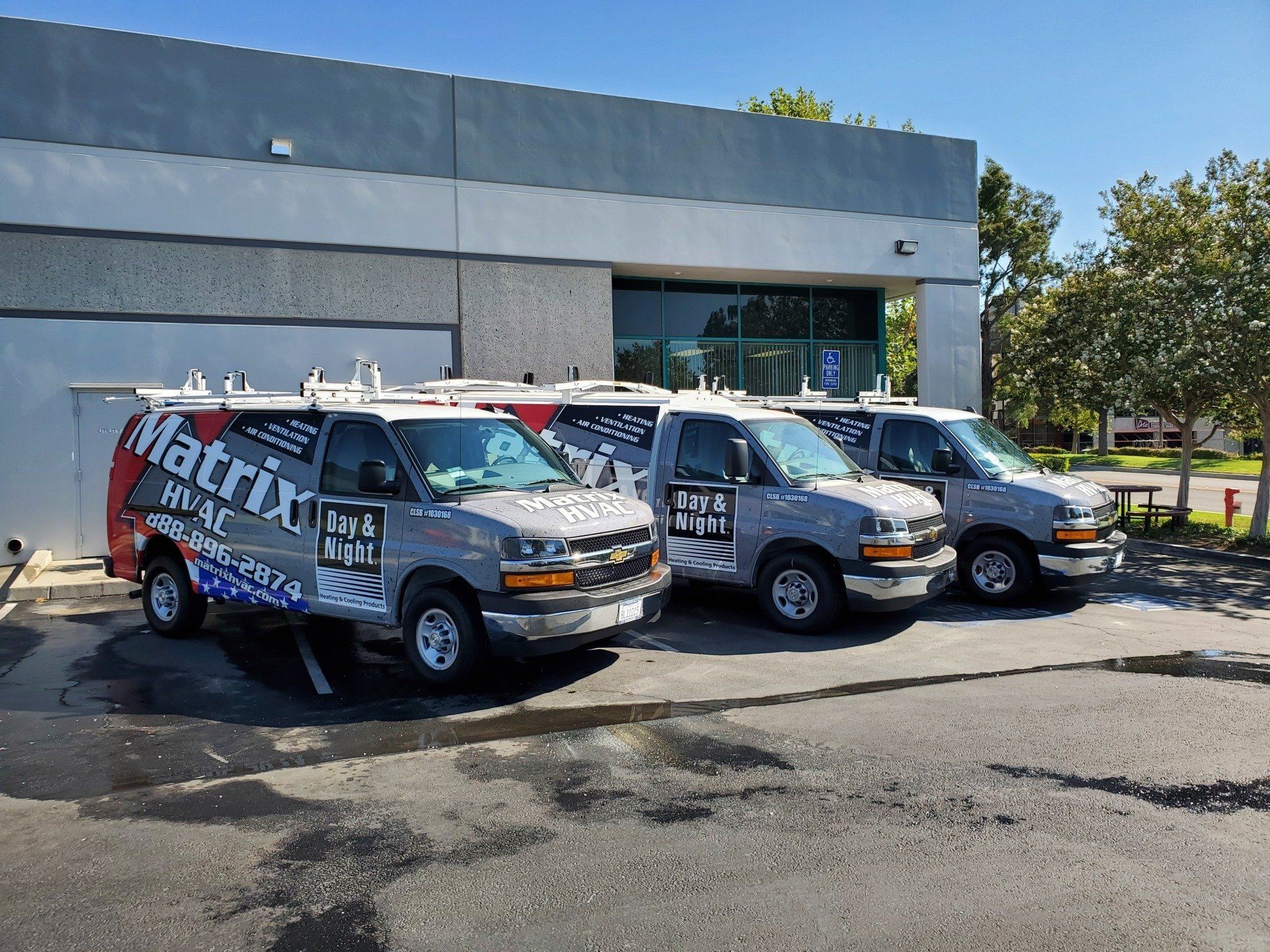 Matrix HVAC 3 company vehicles
