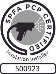 A logo for a certified insulation installer.