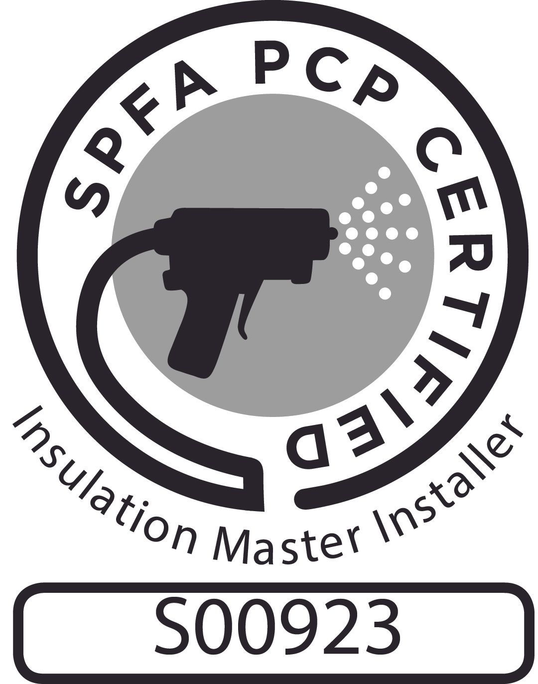 A logo for a certified insulation installer.