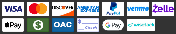 A bunch of credit card logos on a black background