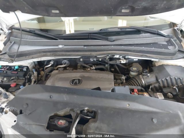 White car engine bay, Acura logo visible.