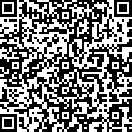 QR code with a black and white pattern for digital information.