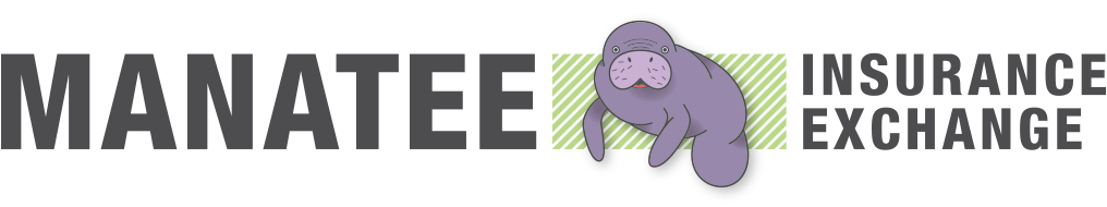 Logo for Manatee Insurance Exchange. Features 