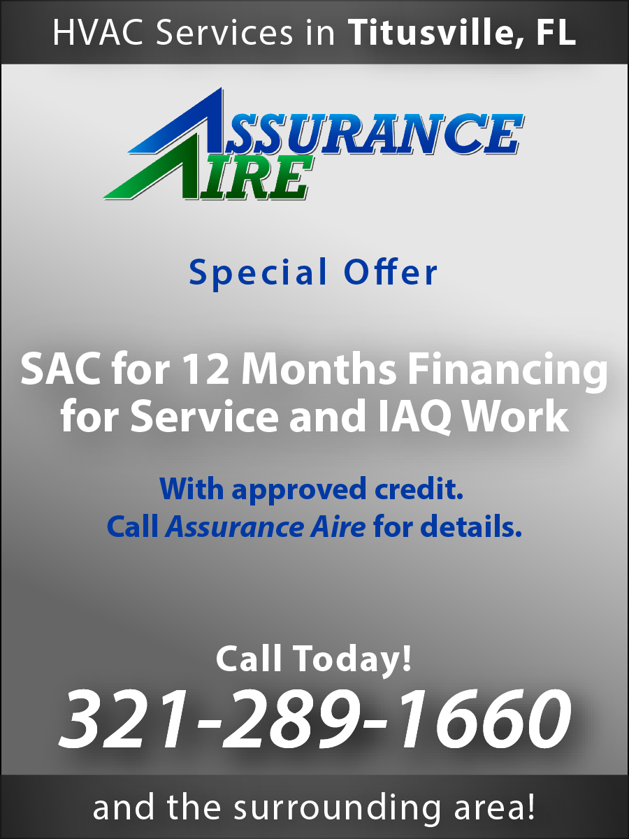 assurance aire hvac promotion sac for 12 months