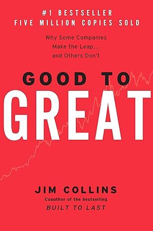 The cover of the book good to great by jim collins