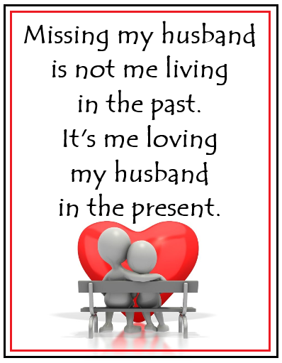 Grief quote with couple in front of heart