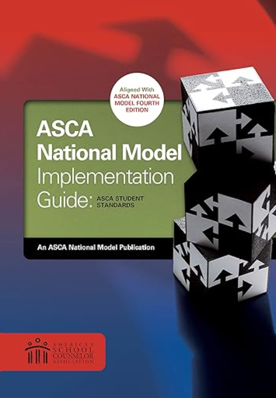 The cover of the asca national model implementation guide.