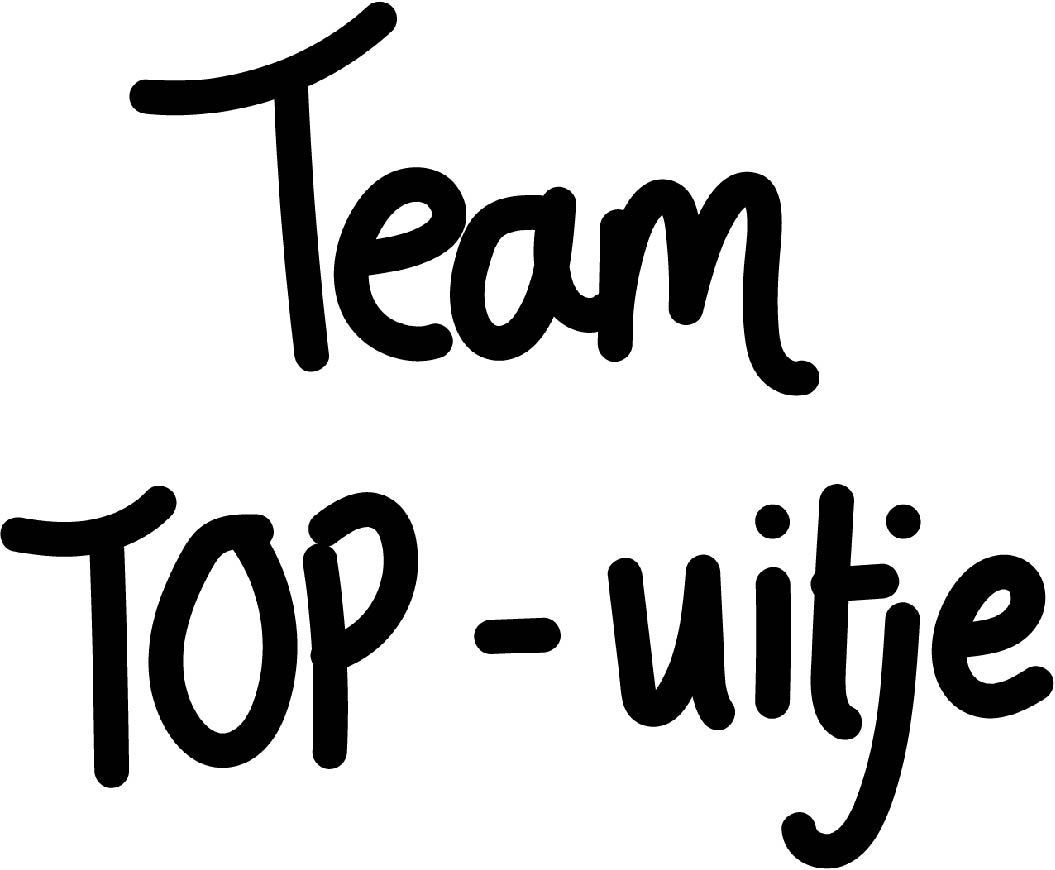 Het woord team is in het zwart op een witte achtergrond geschreven.