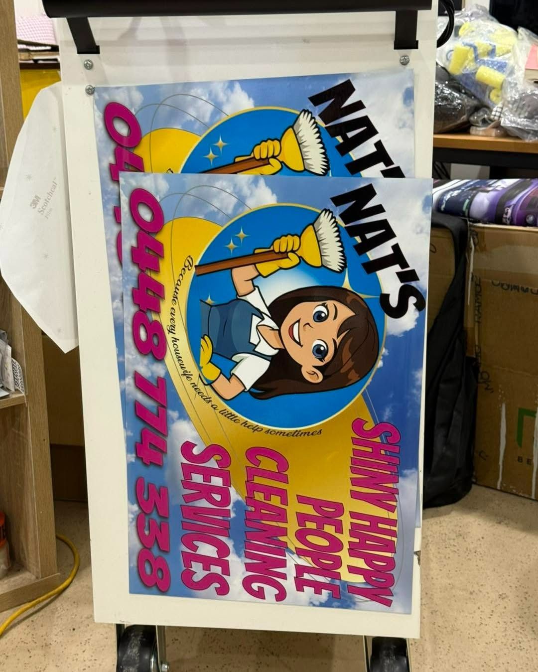 Advertisement for Nat's Cleaning Services — That Printed Vinyl Place in Heatley, QLD