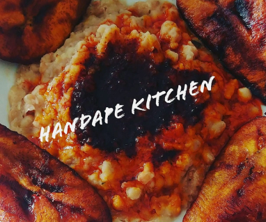 A plate of food from the handape kitchen