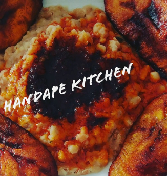 A plate of food from the handape kitchen