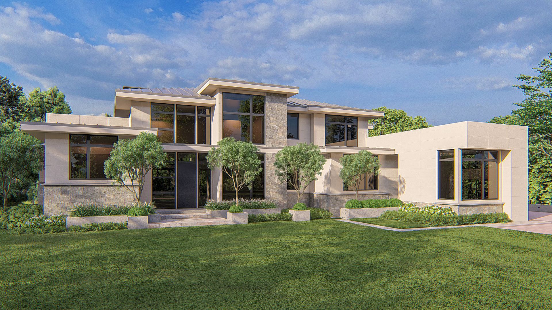 A Modern Contemporary Large House - Carmel, IN - Goldberg Design Group