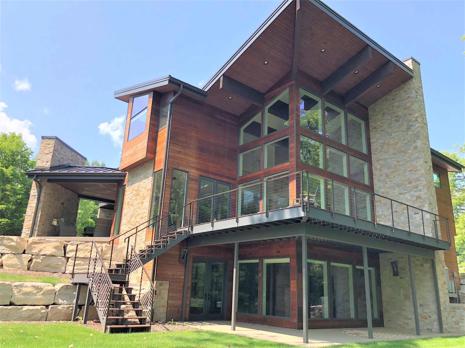 Front Of A Contemporary House - Carmel, IN - Goldberg Design Group