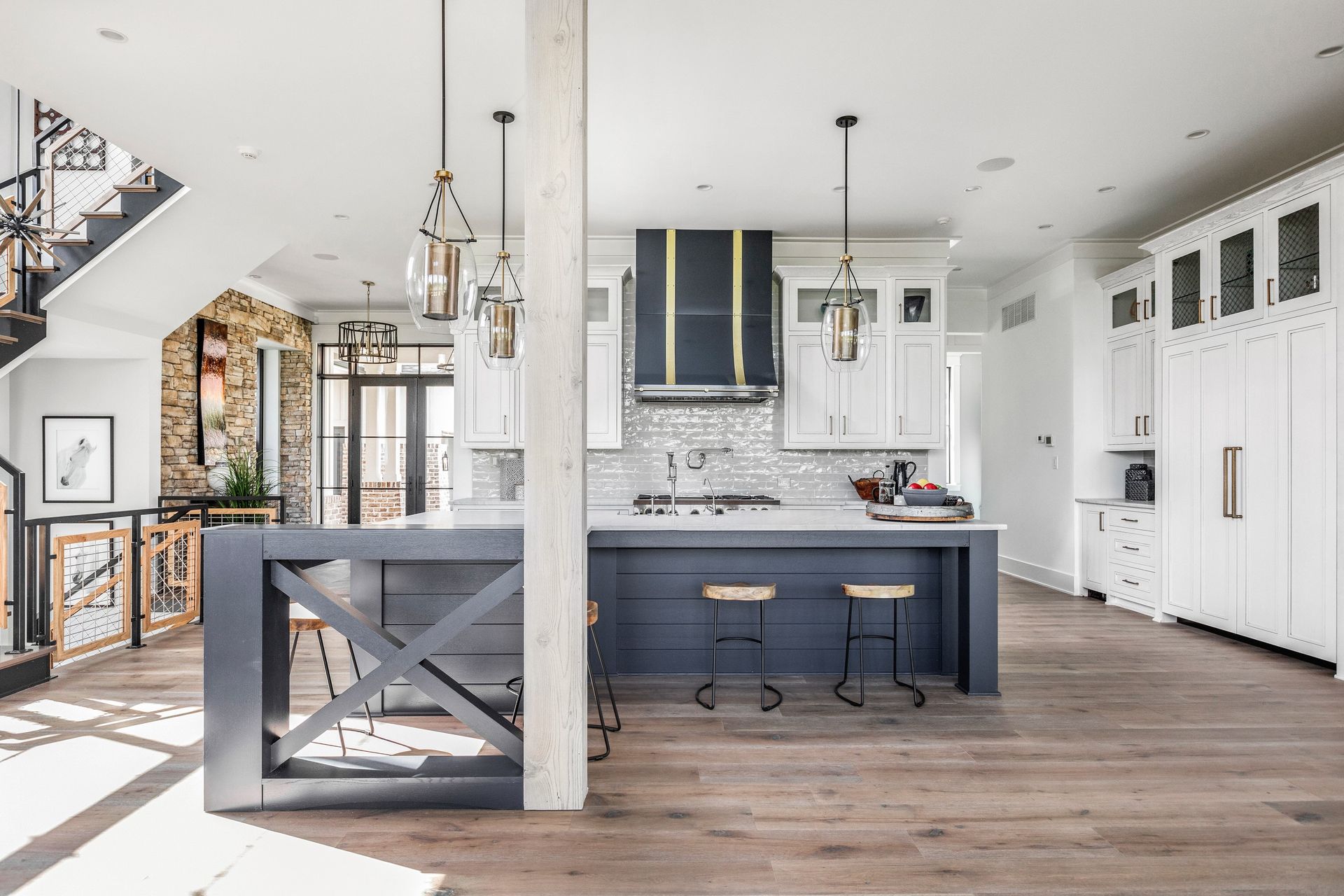 A Large Kitchen With A Large Island - Carmel, IN - Goldberg Design Group