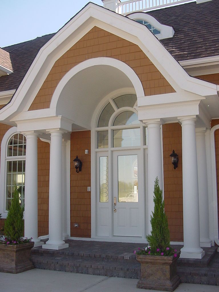 A Shingle Style Large House With A White Door - Carmel, IN - Goldberg Design Group