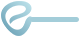 Light blue looped line ending in a horizontal stroke on a white background