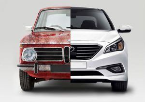 Old car on left, new car on right | Eagle Transmission & Auto Repair - Austin-North